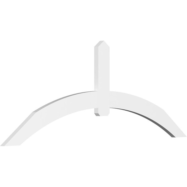 Ekena Millwork Archdale Architectural Grade PVC Gable Bracket, 96"W x 36"H x 2"D x 6"F, 9/12 Pitch GBP096X36X0206ARC00 - main